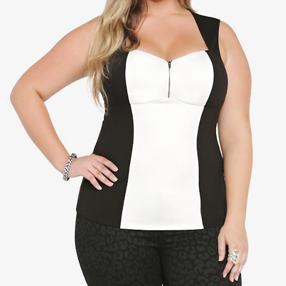 Torrid Colorblock Babydoll Bustier Tank 1X
